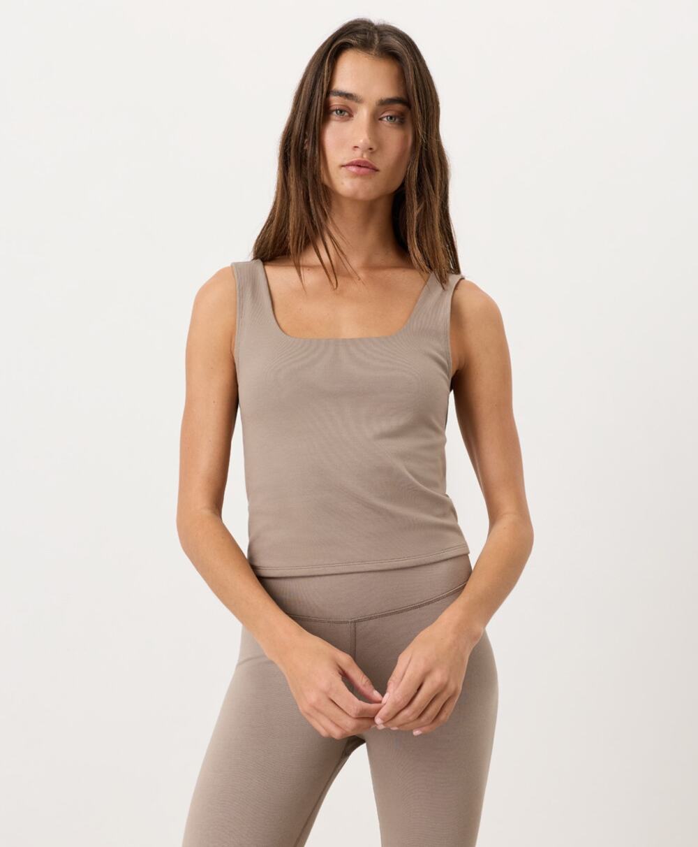 NWT Pact The Go-To Square Neck Tank Cinder XL